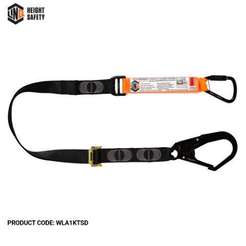 LINQ WEBBING LANYARD ADJUST SNG LEG 1 X T.A KARABINER 1 X SCAFF HOOK